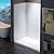 Woodbridge Solid Surface 60" W X 34'' D X 79" H Shower Wall Panel Surround, Two Install Option, Cuttable, Staggered Brick Pattern, High Gloss White Finish