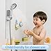 Modular Magnetic Handheld Shower Holder, 5-Section Customizable Sliding Rail with Tool-Free Adhesive Installation, Adjustable Height and Angle for Shower Chairs, Kids, Pets, Elderly, RV, Bathtub