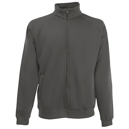 Image of Fruit of the Loom Zip Sweat Jacket in lt graphite Size XL (SS92)