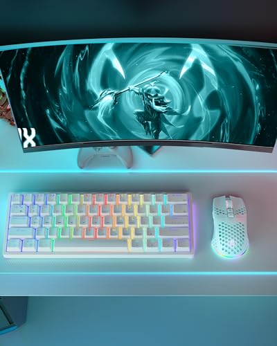 Image of SOLAKAKA SM600 Honeycomb Shell Gaming Mouse Wireless,8000 DPI Tri-Modes BT5.1 /2.4G Wireless /Type-C Wired Gamer Mouse with 2 Side Buttons, Macro Programmable and RGB Light for PC /Mac /Laptop,Green