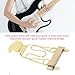 Irfora Adjustable 4 String Trapeze Tailpiece Bridge, Alloy Steel Golden Acoustic Guitar Tailpiece Bridge for Jazz and Semi Hollow Body Guitars with Simple Installation, Upgrade Your