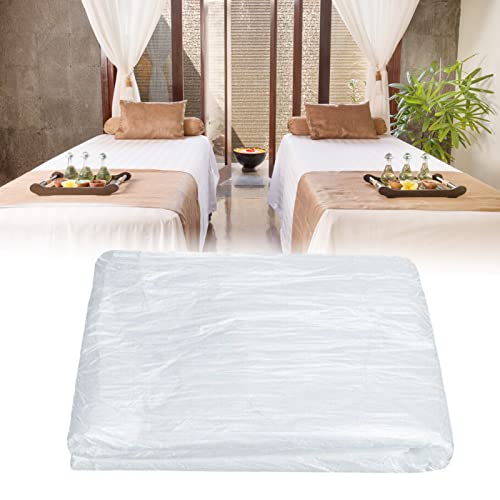 Aemiy 100 fundas desechables para sofá de cama - respetuoso con el medio ambiente de plástico para masajes, spa o salón de belleza, protección para encerar 90 x 180 cm Cover