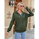 VIMPUNEC 2024 Fall Womens Oversized Hoodies Knit V Neck Sweaters Fashion Casual Pullover Tops - Image 4