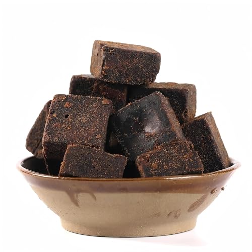 Black Sugar (300g-10.58oz, 40 Pcs-Box) Chinese Brown Sugar Caramel Flavor Handmade Sugar Cubes Sealed Packaging Unrefined Chinese Black Sugar Asian Boiled Dark Brown Sugar Cubes For Tea & Coffee