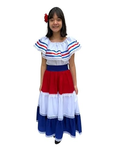 Costa Rican Traditional Women Fiesta Dress L