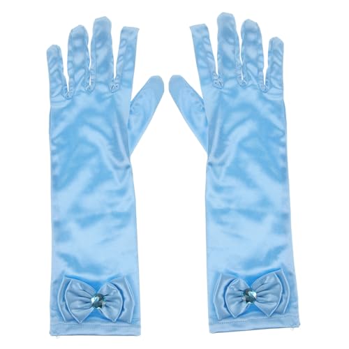 Homoyoyo 1 Pair Satin Gloves for Elegant Bow Design Dress Up Accessory for Halloween Parties and Cosplay Comfortable and Durable Costume Gloves