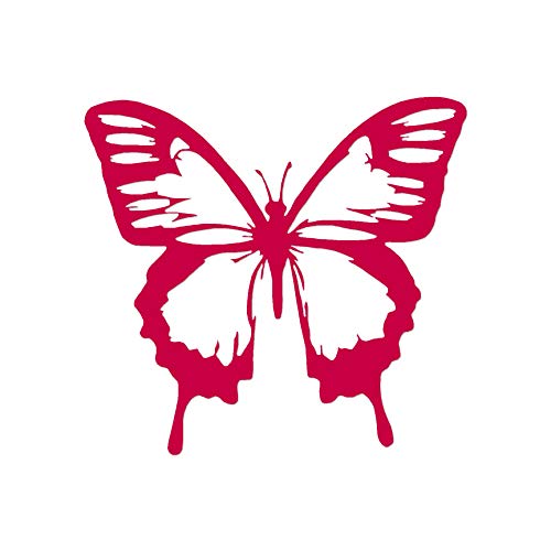 Image of Decorative Decal - Butterfly Monarch 4 inch x 3.75 inch - Red - Vinyl Sticker