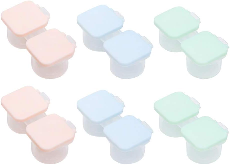 Kesyoo コンタクトケース コンタクトレンズボックス シンプル 大決算セール セット コンタクト収納ケース 携帯便利 遠足 野営 1セット Pcs 日常生活必需品 旅行用6 ソフトレンズ ハードレンズ カラコン適用 家庭用 キャンプ