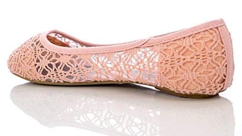 Charles Albert Women's Breathable Crochet Lace Ballet Flat3