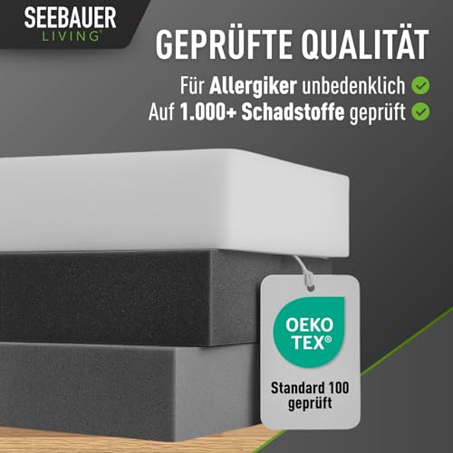 SEEBAUER living Schaumstoff Ultra Strong RG 60/70 (Sehr fest) 30 x 30 x 2 cm Schaumstoffplatte für Polster und Sitzkissen, Polsterschaumstoff als Zuschnitt für Sitzpolster