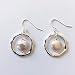 Handmade Full Moon Dangle Earrings -Freshwater Pearls