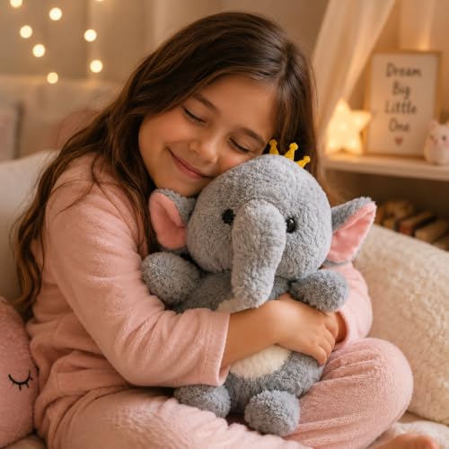 Image of SCOOBA Cute Lucky Crown Elephant 25cm Height (Lucky Crown Elephant)