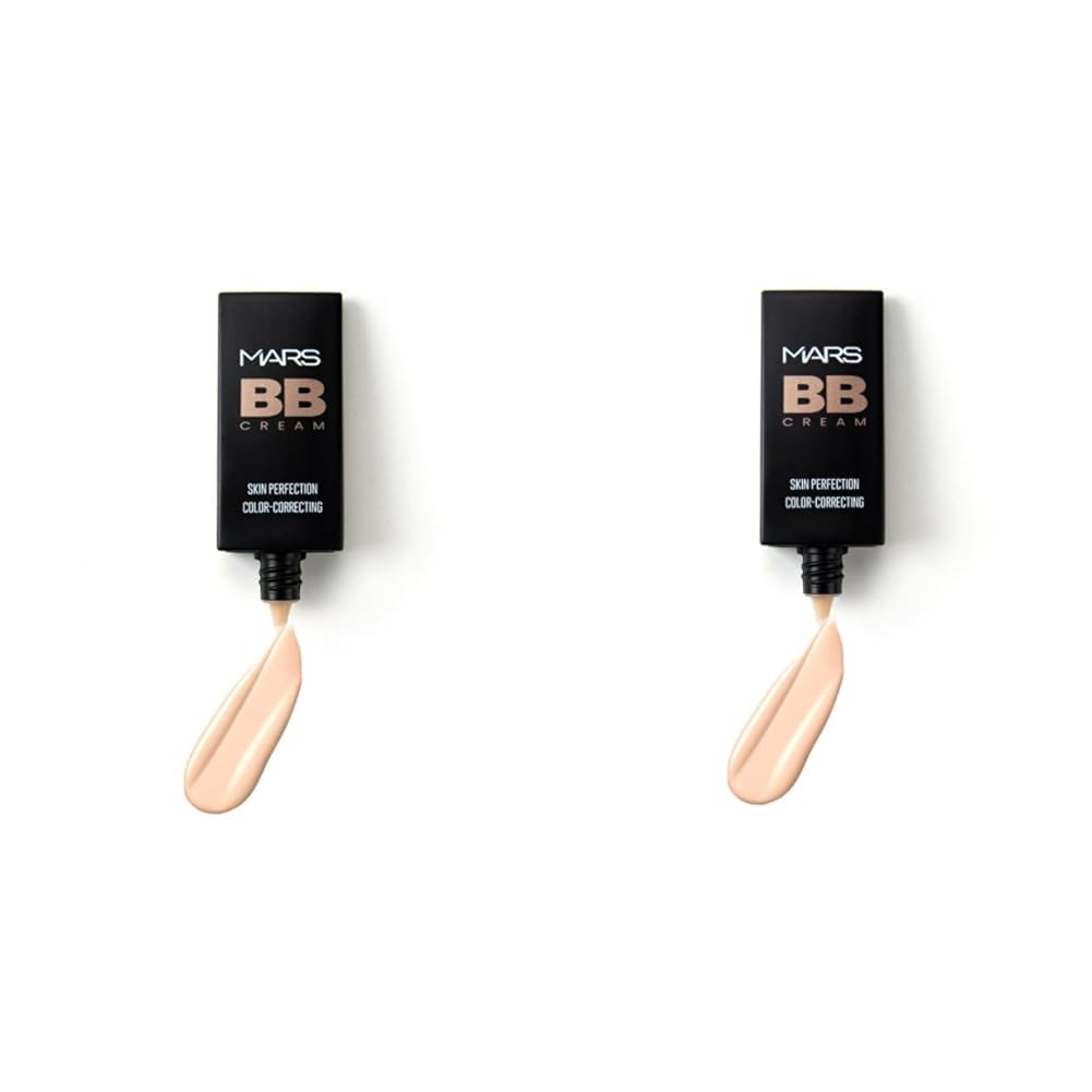MARS Lightweight Light Coverage Matte Foundation For All Skin Types With Bb Cream Formula For Daily Use,2 Count