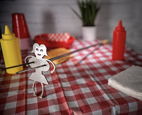 Set de 2 Pinchos telescópicos para BBQ 30 pulgadas miniatura 6
