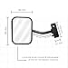 Mirror Doors Off Compatible with Jeep Wrangler JK TJ YJ CJ & Gladiator (Driver & Passenger Side Mirror) Quick Release with Adjustable Arms - Rectangular, Black