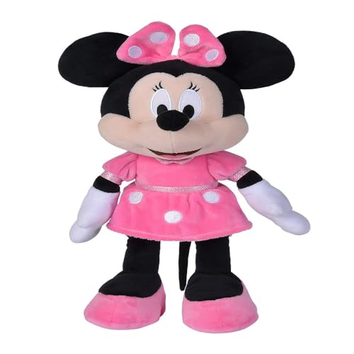 Simba - Peluche Disney Minnie Mouse, Material Suave y Agradable, Licencia Oficial Disney, Auténtico, Apto para Niños y Niñas de Todas Las Edades - 35 cm (6315870230)