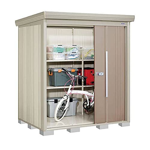 【受注生産品】タクボ物置 ND/ストックマン 背面棚 ND-1814 一般型 標準屋根 『屋外用中型・大型物置』 カーボンブラウン