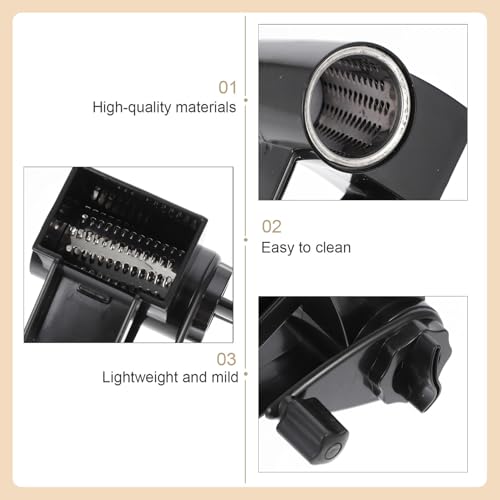 Rallador giratorio manual portátil para queso y chocolate miniatura 2