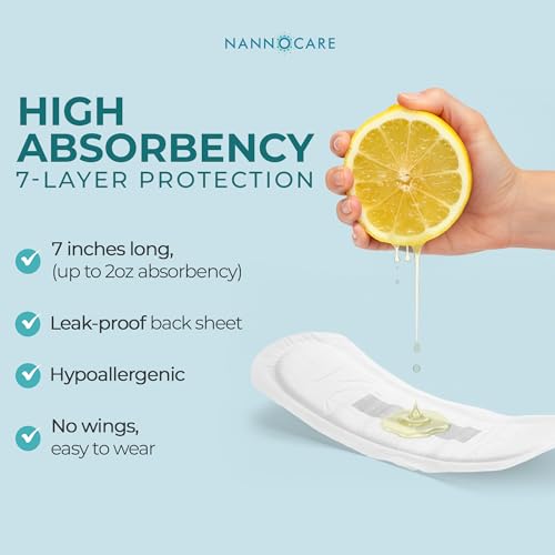 Image of Organic Incontinence Pads for Women, Light, 7 in, 20 Count