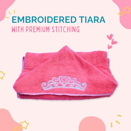 image for Ultra-Homes Princess Baby Bath Towel [Pink] Hooded Toddler Towels For 