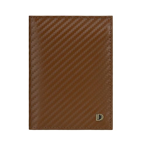 Image of Premium RFID Blocking Wallet for Men | Slim Carbon Fiber Leather with 12 Card Slots, Clear ID Window & Cash Pocket | Durable Bifold Genuine Cow Fiber Leather Wallet (Carbon CONIAC)