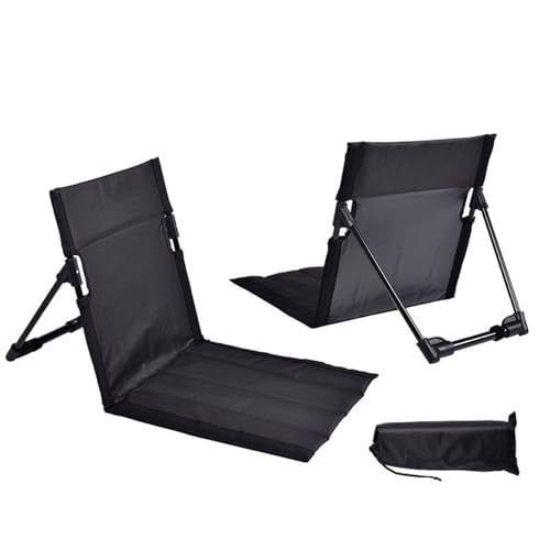Gevvnss Silla de playa plegable y portátil, tumbona ajustable con respaldo y bolsillo para objetos de valor para pícnic, vacaciones, jardín, camping, parque y festivales