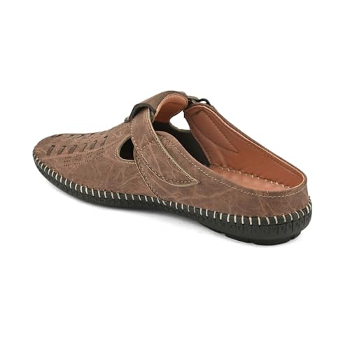 Image of Centrino Men's Fisherman Sandals | Sporty & Casual Summer Footwear | Adjustable Fit with soft cushion Padding | Closed-Toe Comfort & Durability (9285)