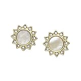 Farbe: Silberfarben Fossil Damen Ohrstecker You Are My Sunshine, JF03423710