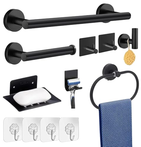 La mejor comparación de Accesorios para Baño disponible en línea. 47 Juego de Accesorios de Baño de 12 Piezas,Kit de Baño de Cocina de 304 Acero Inoxidable,15.7' Toallero de Mano+6.2' para Rollos de Papel+7.8' Toallero en Forma de...