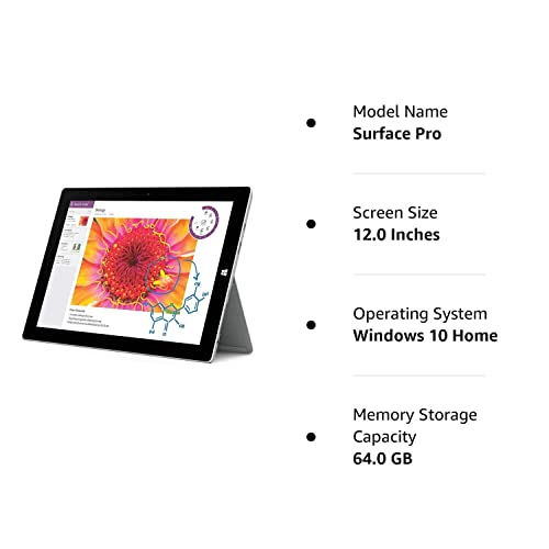 Microsoft Surface Pro 3 12" Intel Core I3 64Gb Tablet (Renewed) #TOP4