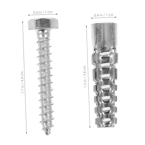 Veemoon DIY Pro-Grade 20pcs Drywall Anchor Kit Lag Shield Anchors Screws for Concrete Drywall Projects - Image 2