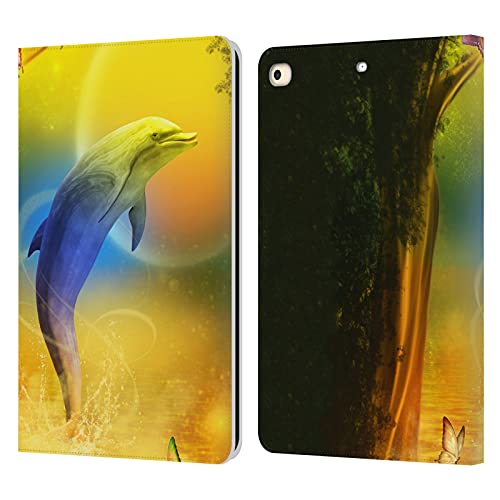 Étui portefeuille Simone Gatterwe dauphin coloré pour iPad 9.7 2017 2018