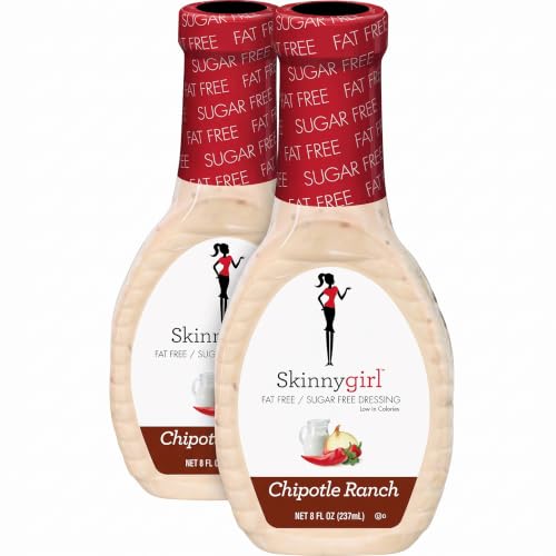 Skinnygirl Fat-Free Salad Dressing, Sugar-Free Chipotle Ranch, 8 Ounce (Pack of 2)