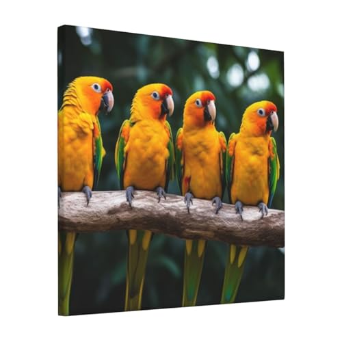 Impression sur toile perroquets haut de gamme 30,5 cm tableau artistique de salon