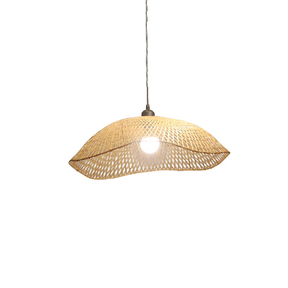 Lampadario in bambù intrecciato a mano, lampada a sospensione in bambù aperta, paralume in bambù E27, lampada da soffitto, apparecchi di illuminazione a risparmio energetico per la decorazion