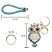 Sparkling Owl Crystal Keychain for Women – Cute Bling Rhinestone Pendant with Heart Wristlet, Car & Bag Charm, Birthday & Christmas Gift (K1, Blue)