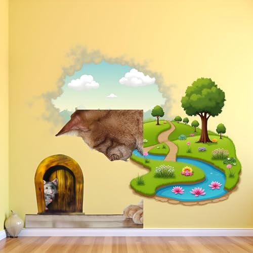 Set 5 Pegatinas 3D Ratones para Pared miniatura 3