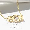 TINGN Geschenke für Mama Geburtsstein Kette - 14K Vergoldete Personalisierte Herz Kette Damen Modeschmuck Halskette Geburtsstein Mai Geschenke für Mama Geburtstagsgeschenk #3