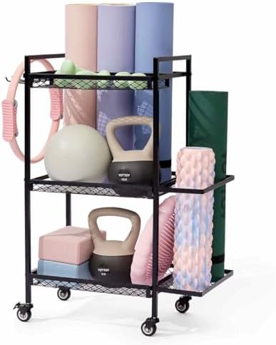 YOTTOY Rack de armazenamento de academia de 3 camadas – Suporte m...