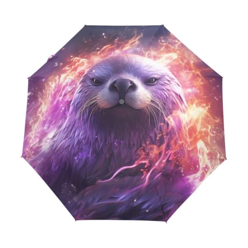 Parapluie pliant automatique pingouin compact pour protéger vos enfants du soleil