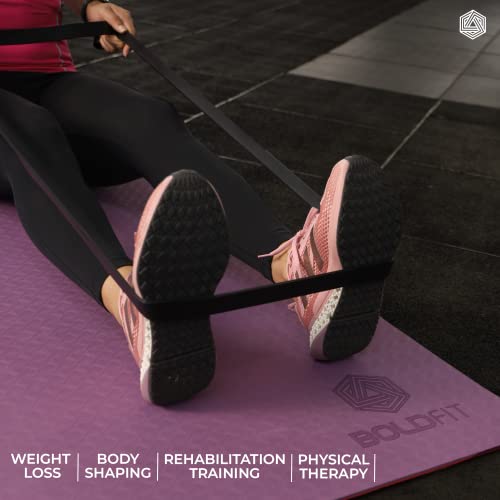 Image of Boldfit Heavy Resistance Band for Exercise & Stretching (Yellow, Red and Black)