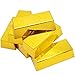 3pcs Fake Gold Bar Replica Golden Brick for Stage Decoration Pirate Costume Party Supplies, Bank Pretend Play(6.5 Inch).