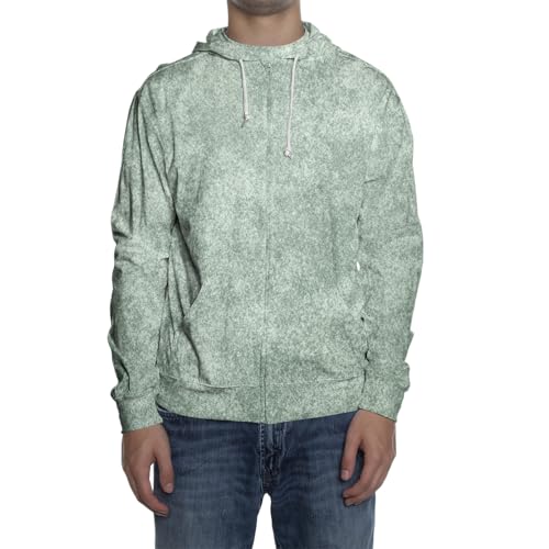 Ymosrh Men's Casual Hoodies, Long Sleeve Tie Dye Print Zip Up Hooded Sweatshirts with Pockets, M-3XL