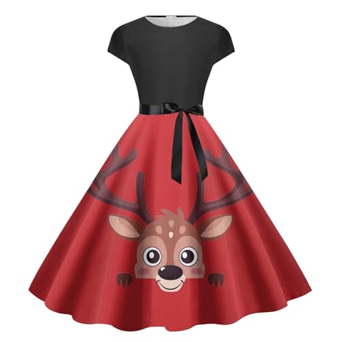 Vestido de fiesta sin mangas para mujer, elegante, largo hasta la rodilla, para el verano, rosso, L