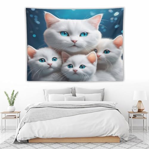 Tenture murale chat mignon impression 3D pour transformer votre dortoir - 5