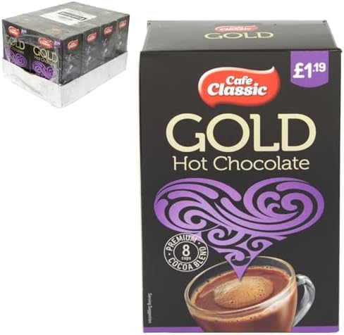 Cafe Classic Hot Chocolate Sachets 25g x 8 - Pack of 12 | A Warm Hug in Every Cup | Indulgent Hot Chocolate | Mess-Free Sachets | Premium Ingredients | Authentic Taste