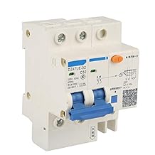 Oumefar Circuit Breaker, RCCB 2P + N Leakage 32A Miniature Disconnect Switch 30mA High Sensitivity RCD Switch for Electrical Home Decoration