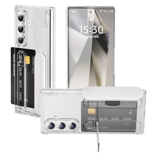 Coque Samsung Galaxy Z Fold 7 transparente avec dragonne et porte-cartes complet