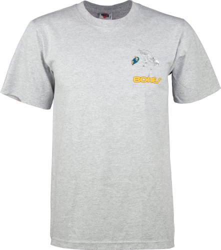 Image of Powell Peralta Skateboard Skeleton T-Shirt, Sport Gray, 2XL