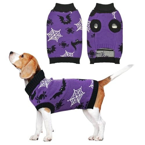 Pull d'Halloween pour chien tricoté protégeant du froid